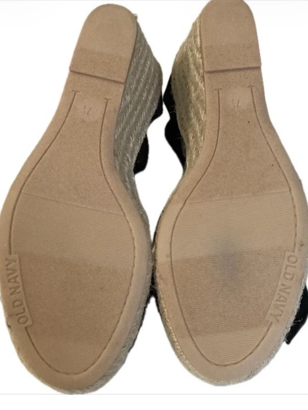 OLD NAVY Bow Tie Espadrille Wedge Sandals Size 7.5 EUC